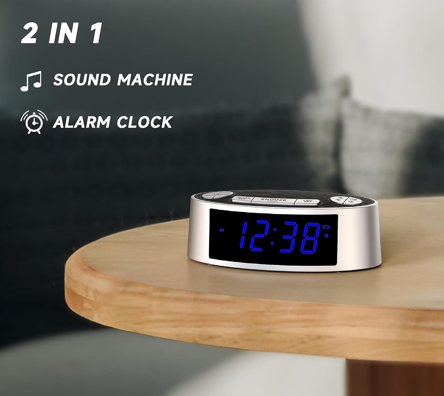 ساعت زنگ‌دار رادیویی iTOMA CKS3301U | رادیو AM/FM، دو آلارم و نمایشگر LED نارنجی — تصویر ۵