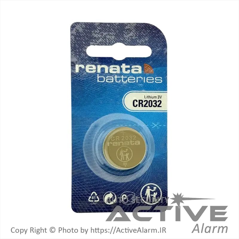 باطری سکه‌ای Renata مدل CR-2032 لیتیوم ۳ ولت