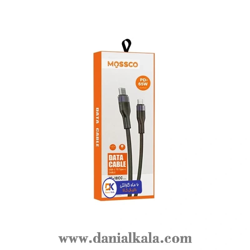 کابل دیتا و شارژ MOSSCO مدل IC-18CC با روکش مقاوم — تصویر ۲