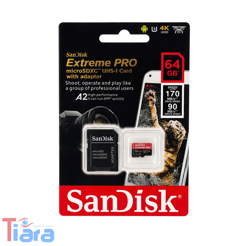کارت حافظه سن دیسک مدل SanDisk SD 64GB Extreme PRO UHS-I 170mb (های کپی)
