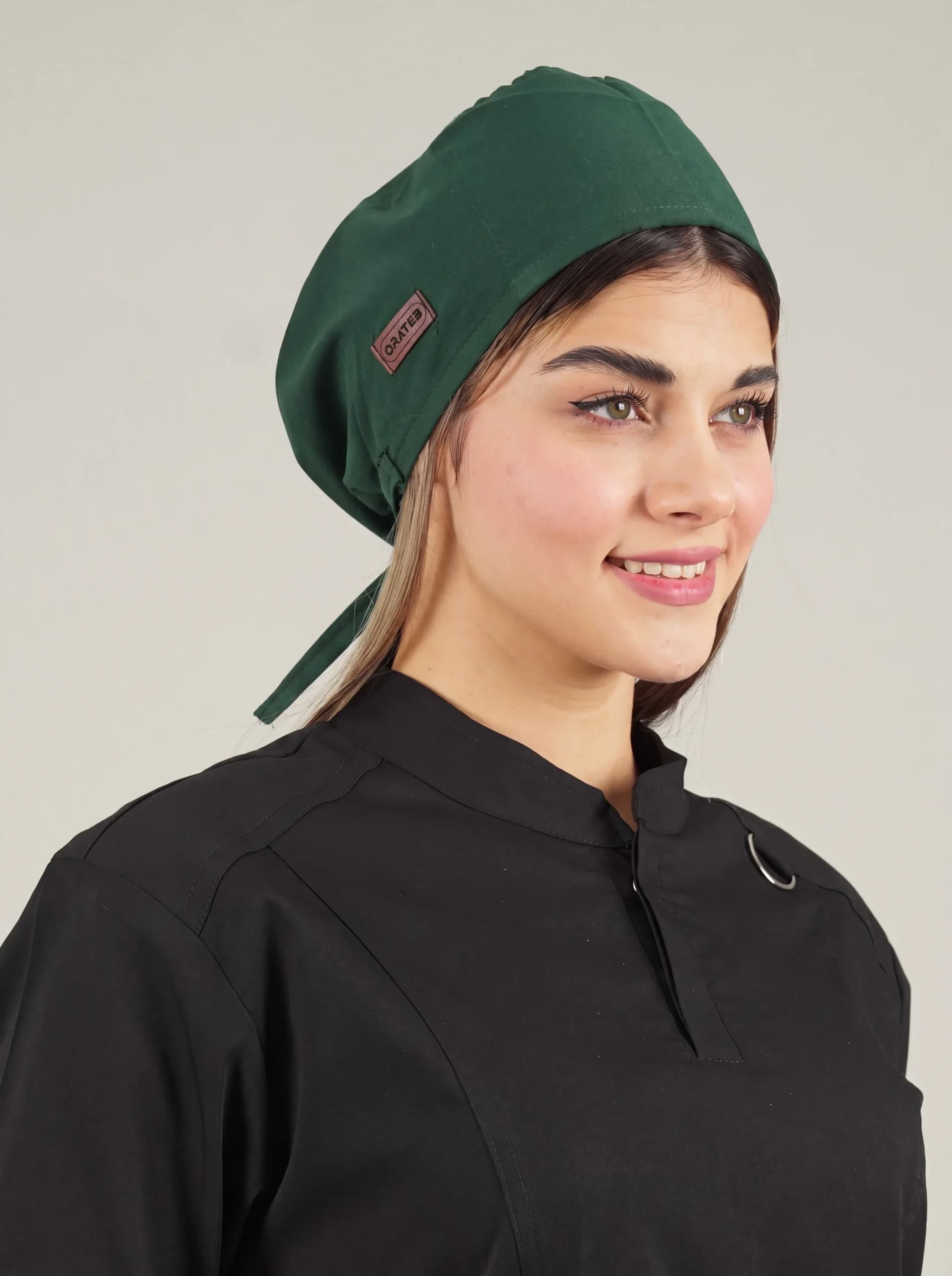 کلاه جراحی سبز یشمی مدل ساده