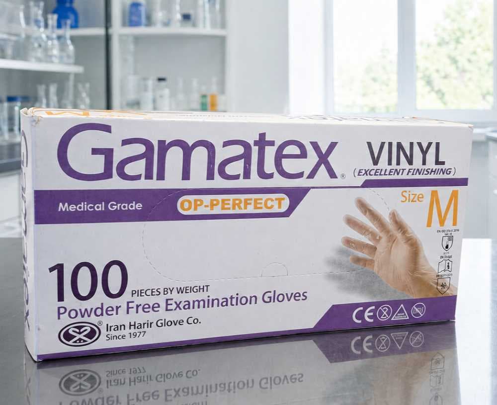 دستکش وینیل برند GAMATEX – سایز M