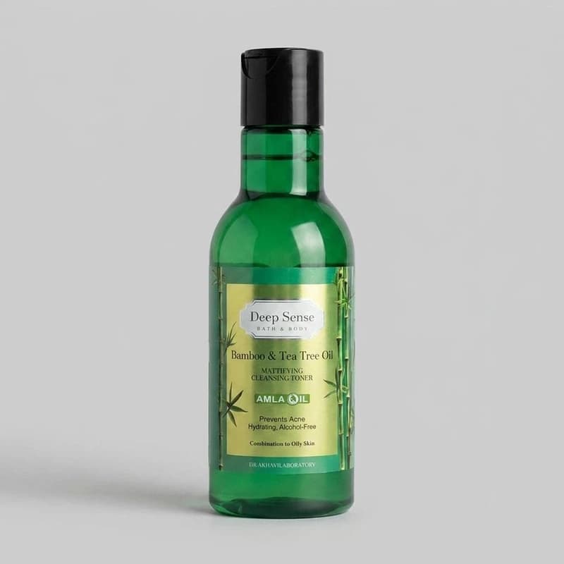 تونر پاک کننده صورت دیپ سنس مدل bamboo and tea tree oil