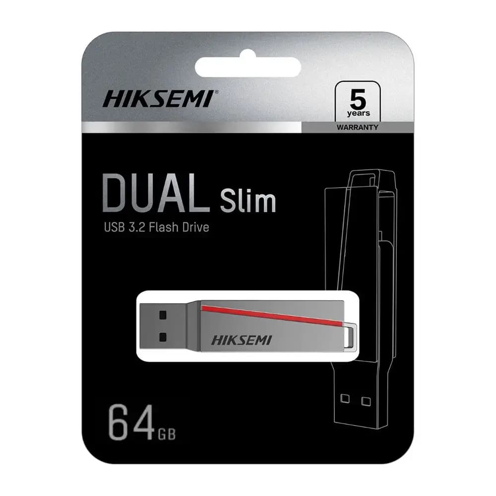 فلش‌ مموری هایک سمی مدل DUAL SLIM – ظرفیت 64 گیگابایت — تصویر ۵