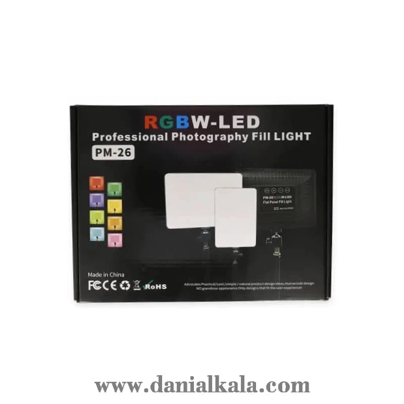 نور ثابت ال ای دی مدل PM-26 RGB به همراه پایه — تصویر ۲