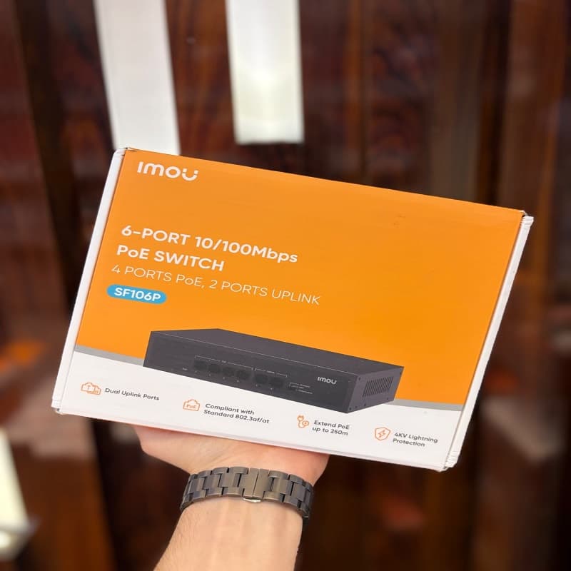 سوئیچ شبکه 4 پورت PoE آیمو مدل SF106P — تصویر ۲
