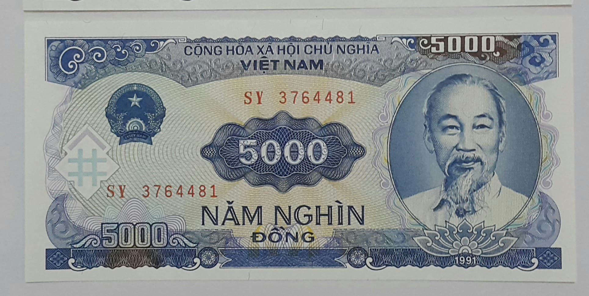 اسکناس تک 5000 دانگ 1991 جمهوری سوسیالیستی _ UNC62 _ ویتنام _ S10028