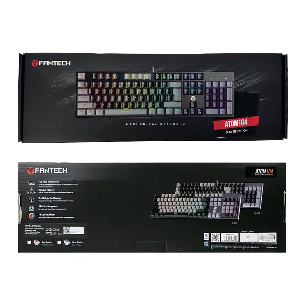کیبورد گیمینگ فنتک مدل ATOM104 MK886V2 Red Switch — تصویر ۴