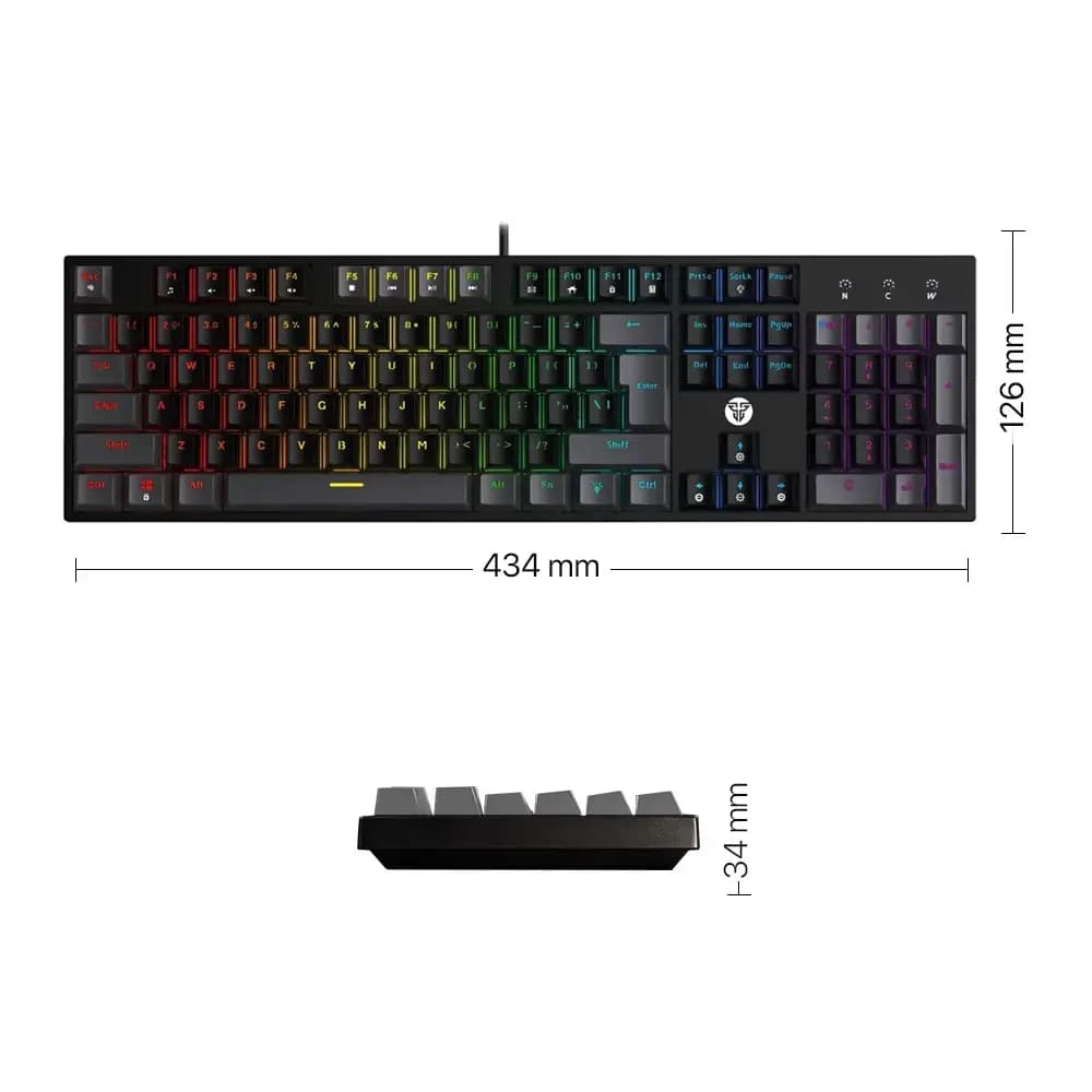 کیبورد گیمینگ فنتک مدل ATOM104 MK886V2 Red Switch — تصویر ۳
