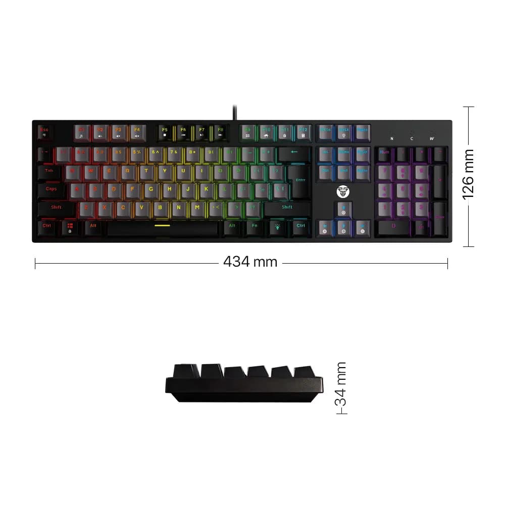 کیبورد گیمینگ فنتک مدل ATOM104 MK886V2 Red Switch — تصویر ۹