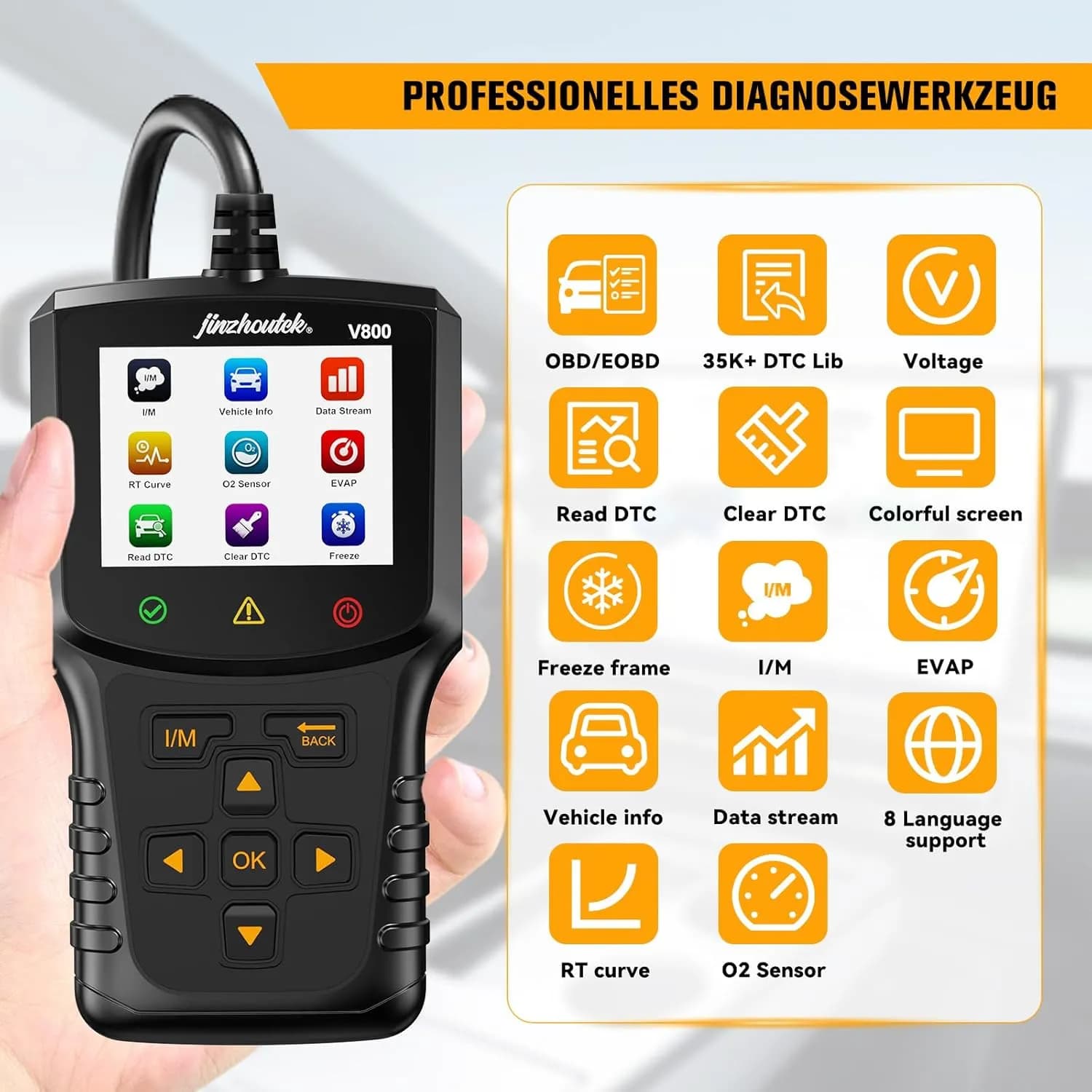 دستگاه دیاگ خودرو OBD2برند jinzhoutek مدل B0DSPS3Y5M — تصویر ۲
