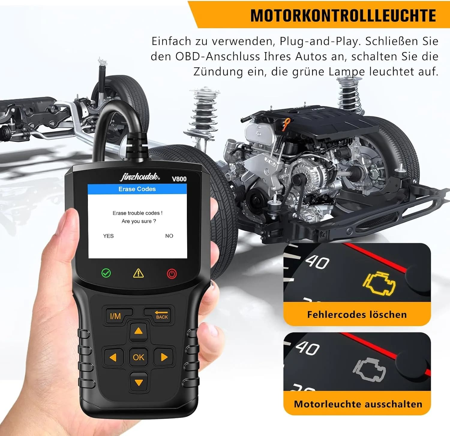 دستگاه دیاگ خودرو OBD2برند jinzhoutek مدل B0DSPS3Y5M — تصویر ۳