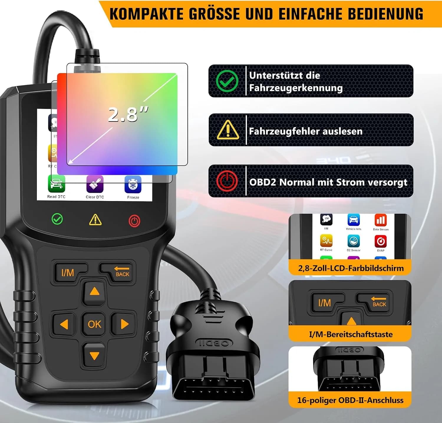دستگاه دیاگ خودرو OBD2برند jinzhoutek مدل B0DSPS3Y5M — تصویر ۵