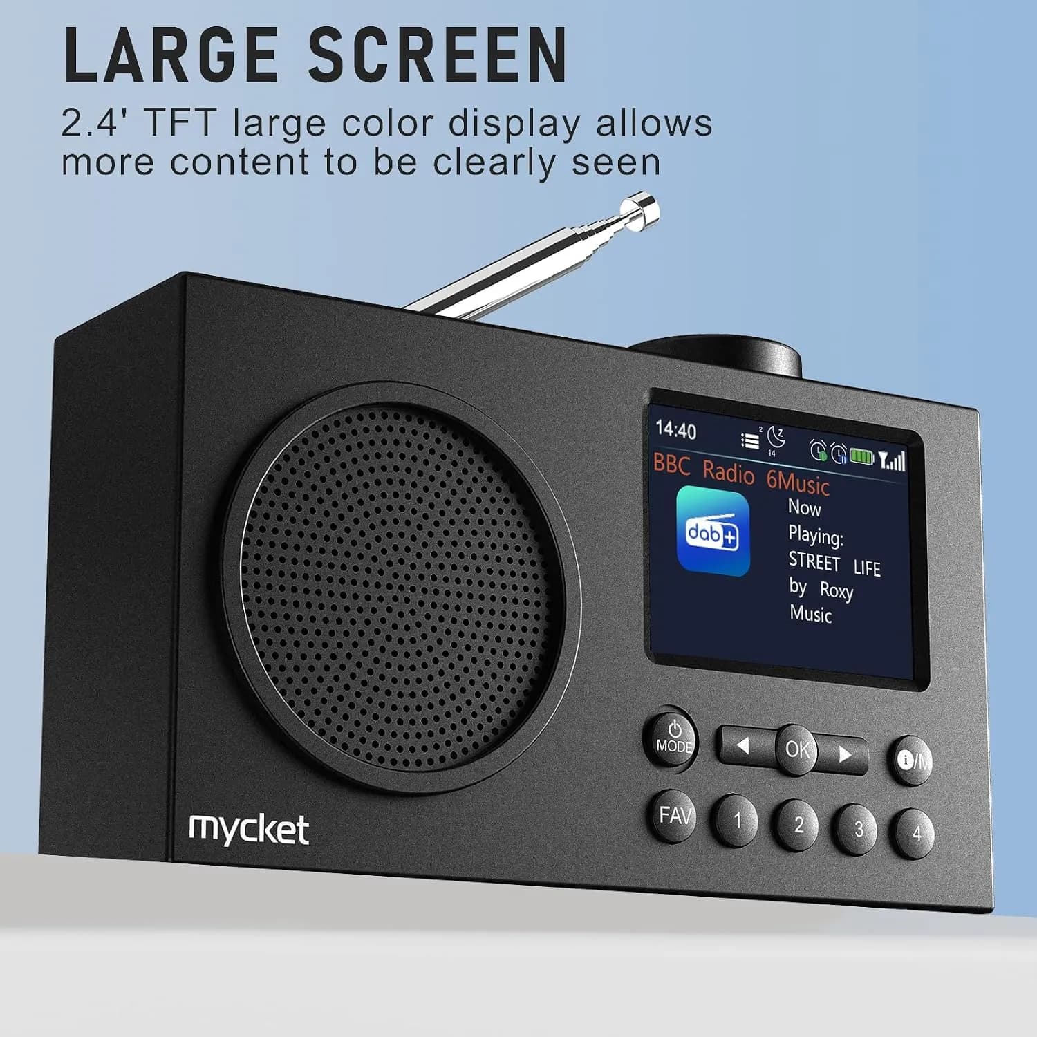 رادیو دیجیتال قابل حمل DAB/DAB+ و FM برند Mycket مدل HS-D009 — تصویر ۴