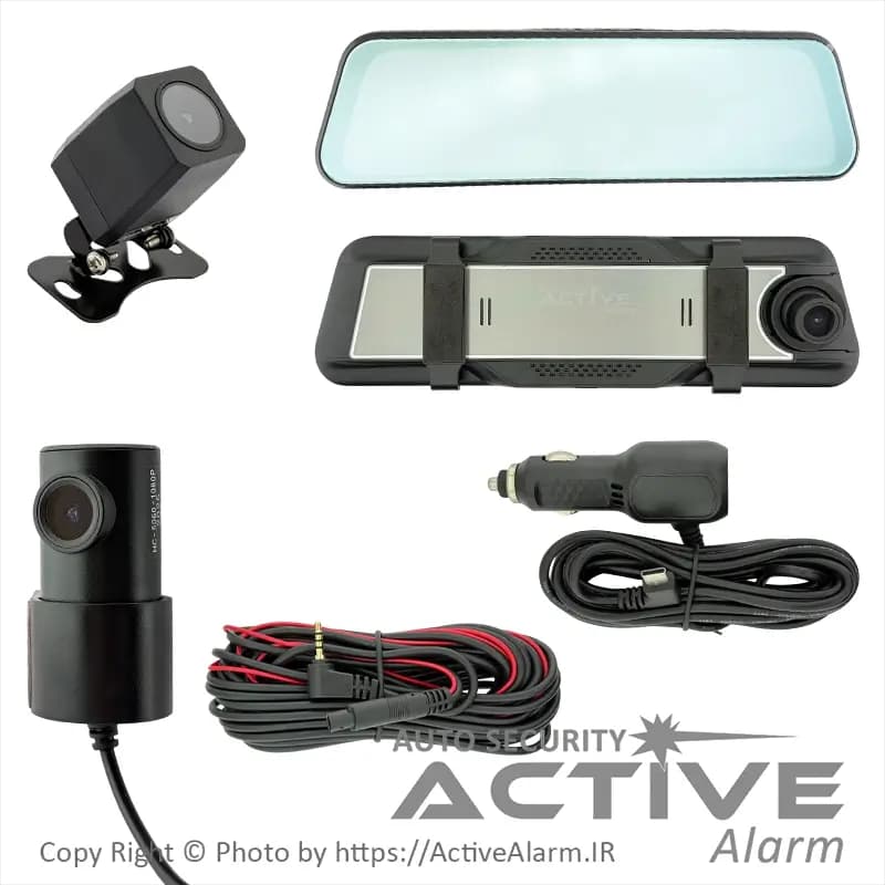 مانیتور آینه‌ای سه لنز Vehicle Black Box DVR مجهز به WiFi