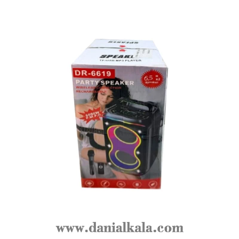 پارتی اسپیکر بلوتوثی و قابل حمل مدل DR-6619 — تصویر ۲