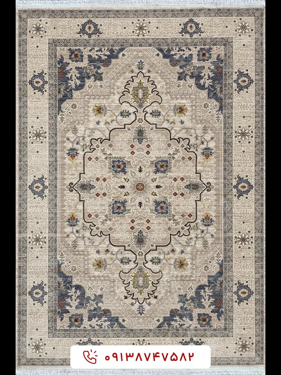 فرش سلطان آباد کد 76006 کرم گردویی