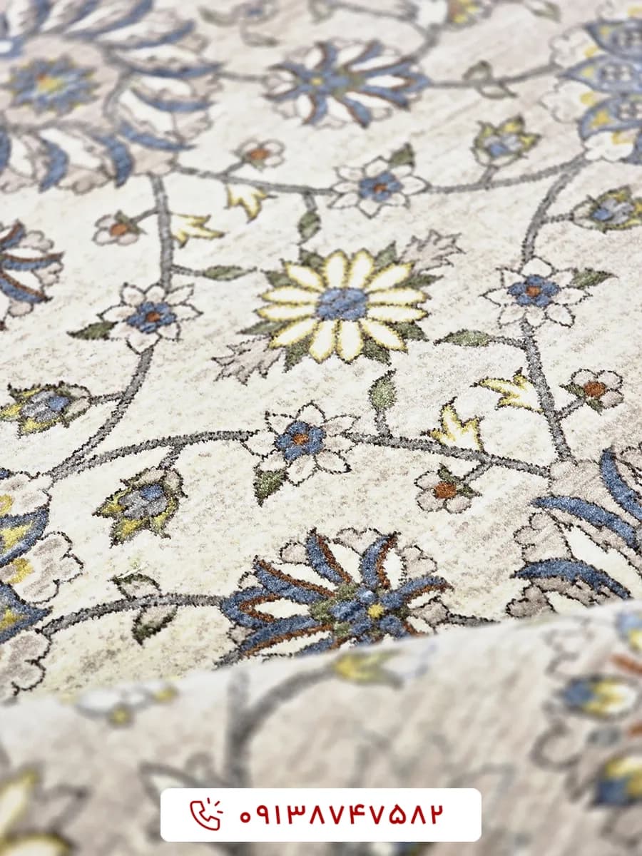 فرش سلطان آباد کد 76005 بژ کرم — تصویر ۴