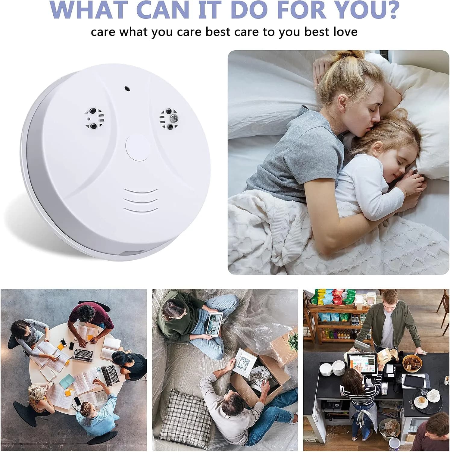 دوربین امنیتی کوچک WiFi مدل دتکتور دود با قابلیت دید در شب و تشخیص حرکت برند isekurity مدل A22 — تصویر ۲