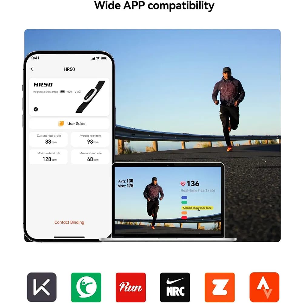 سنسور ضربان قلب سینه‌ای برند iGPSPORT مدل HR50 — تصویر ۲