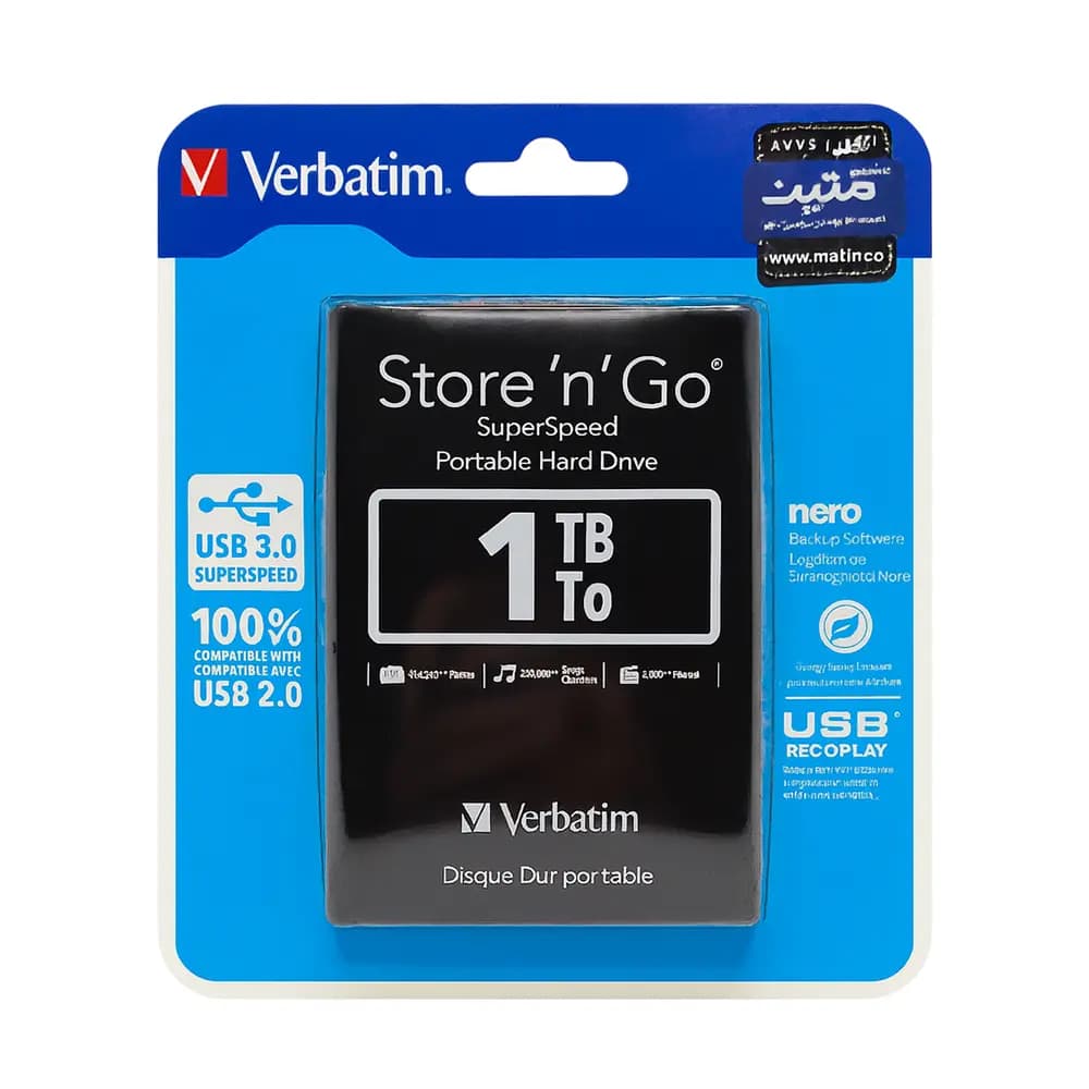 هارد اکسترنال ورباتیم Store ‘n’ Go ظرفیت 1ترابایت — تصویر ۲