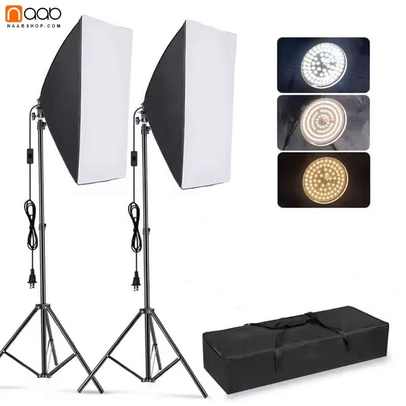 ستاپ کیت نورپردازی 2 عددی PHOTOX N800 Bi-Colour 600 LED Video Light Stand Kit — تصویر ۲