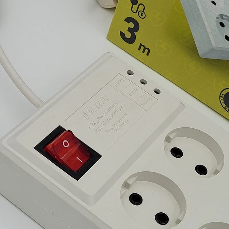 چندراهی برق و محافظ ولتاژ ایلون مدل VP9006 — تصویر ۳