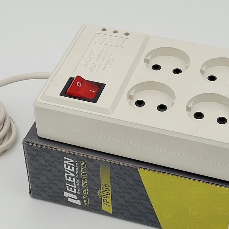 چندراهی برق و محافظ ولتاژ ایلون مدل VP9006 — تصویر ۲