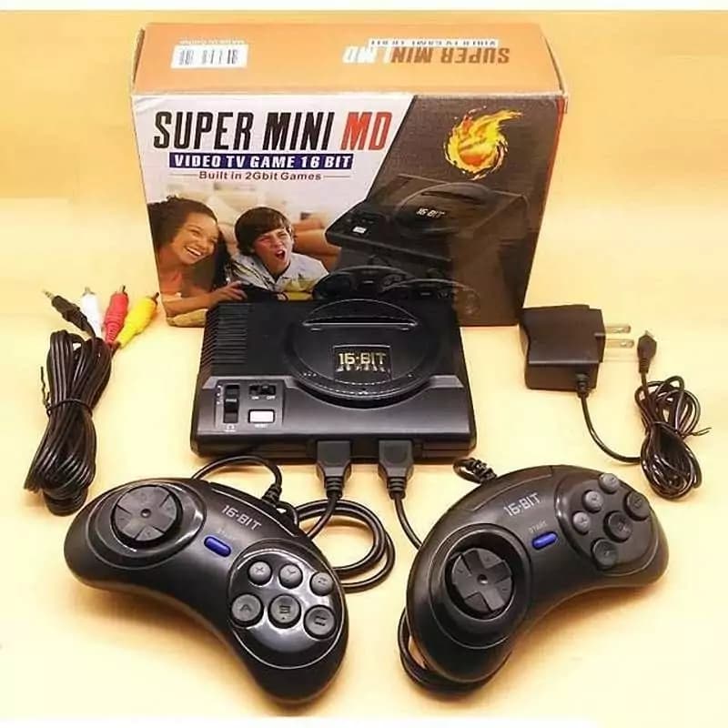 کنسول بازی سگا مدل Super Mini 16 بیت همراه ۲۰۸ بازی بازسازی‌شده