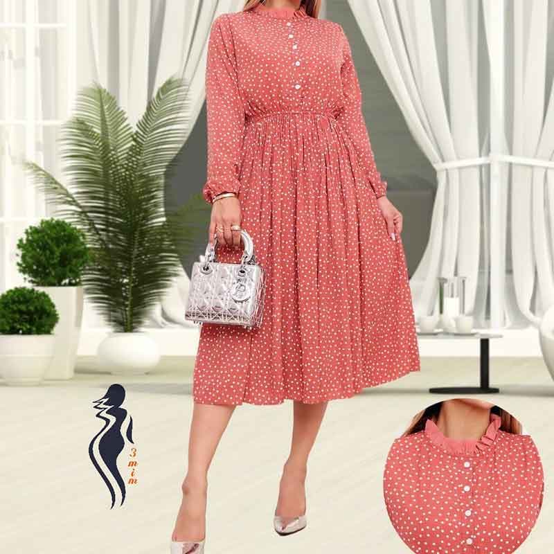 پیراهن زنانه دامن پلیسه بسیار زیبا
