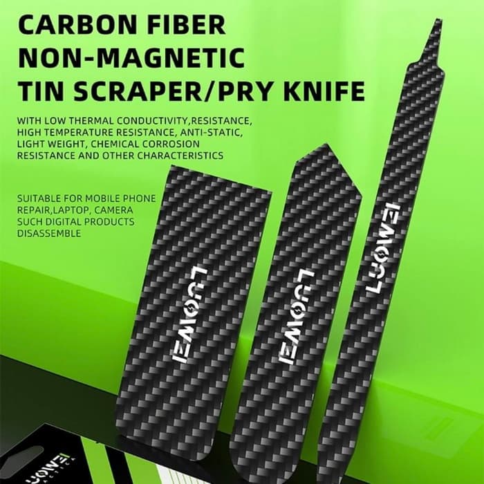 ست تیغ و قاب بازکن LUOWEI CARBON FIBER