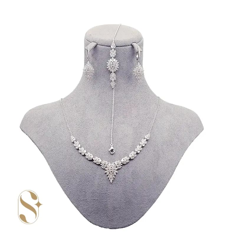 سرویس نقره زنجیره ای میکرو زنانه کد SilverSet-S0016