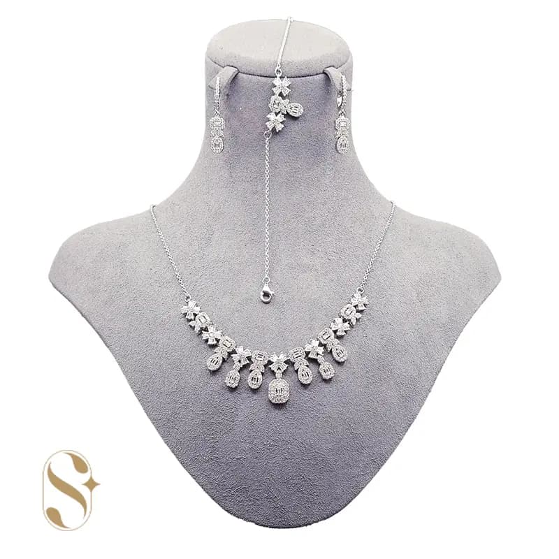 سرویس نقره زنجیره ای میکرو زنانه کد SilverSet-S0012