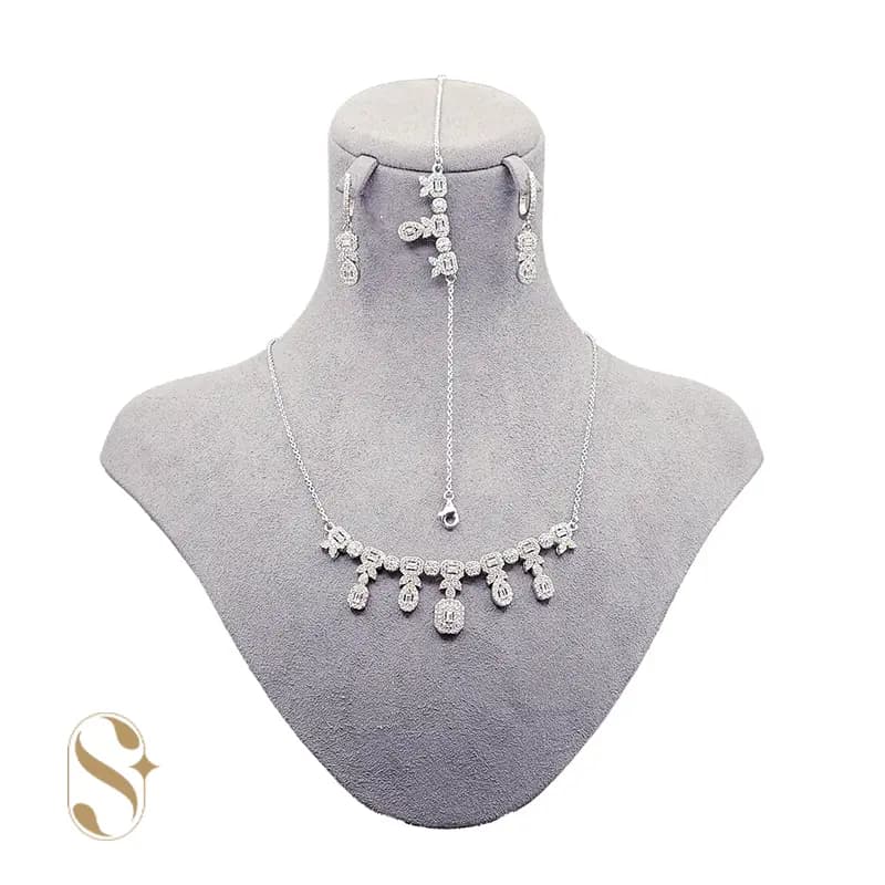 سرویس نقره زنجیره ای میکرو زنانه کد SilverSet-S0011
