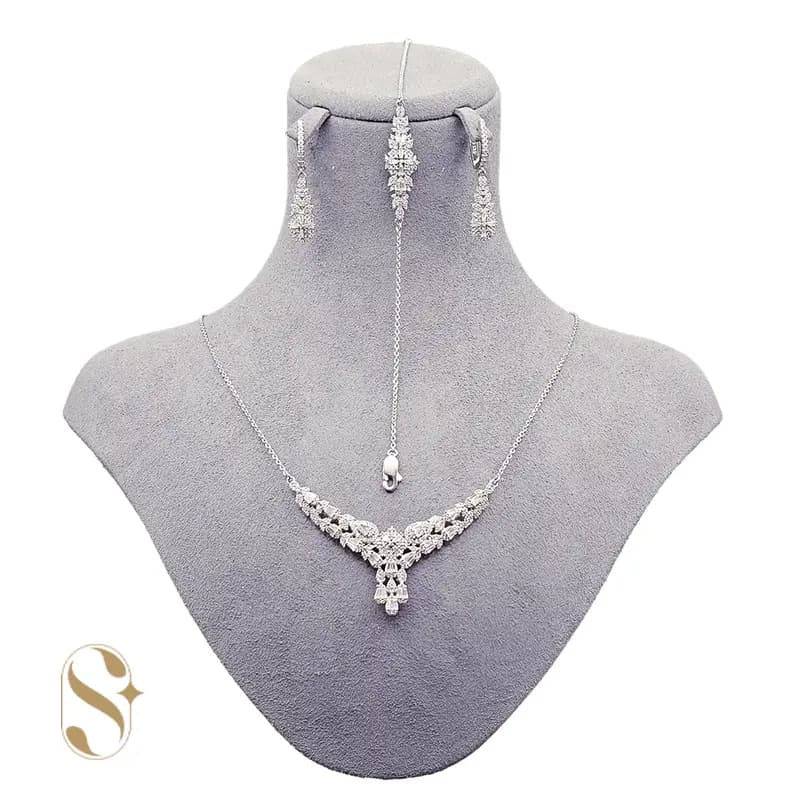 سرویس نقره زنجیره ای میکرو زنانه کد SilverSet-S0010