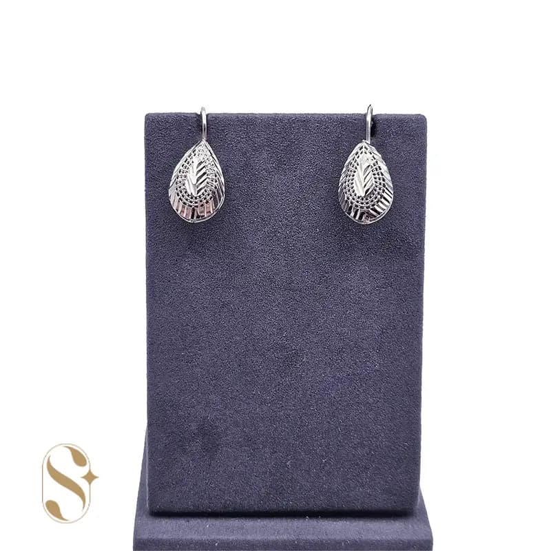 گوشواره نقره زنانه اویزی تراش کد SilverSet-G0049