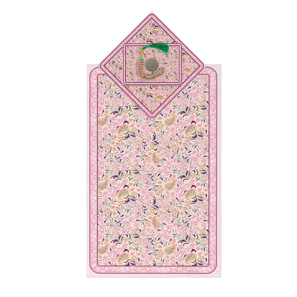 سجاده جانماز سه تیکه مخمل طرح بیت آرام