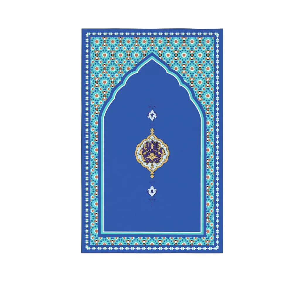 سجاده جانماز سه تیکه مخمل طرح رحمت‌نگار — تصویر ۲