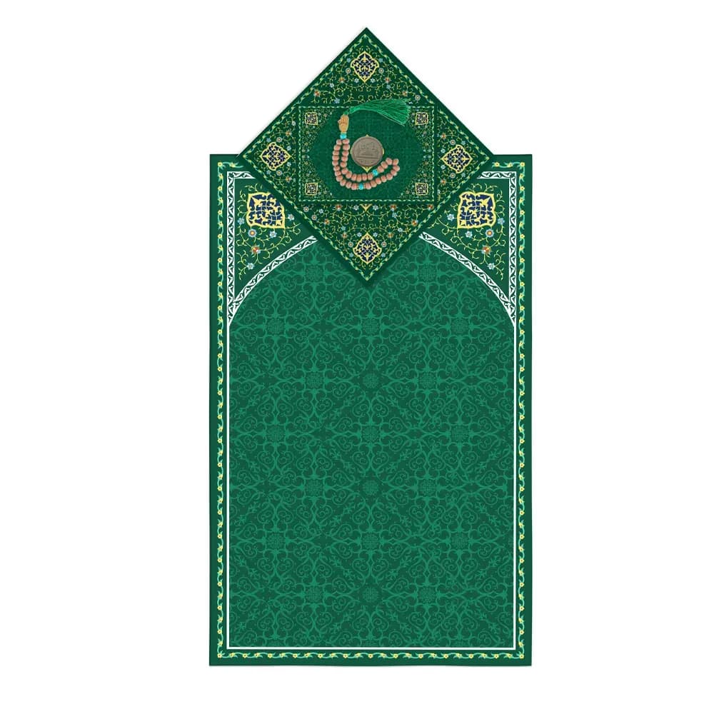 سجاده جانماز سه تیکه مخمل طرح سجدهگاه