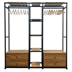 رگال کشودار اتصالی D006 | رگال فروشگاهی MDF — تصویر ۲