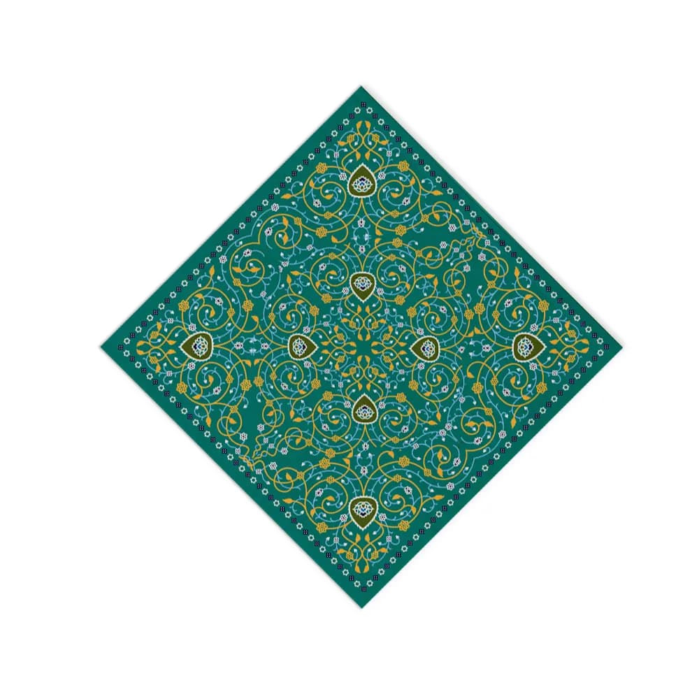 سجاده جانماز سه تیکه مخمل طرح نورِ دل — تصویر ۳