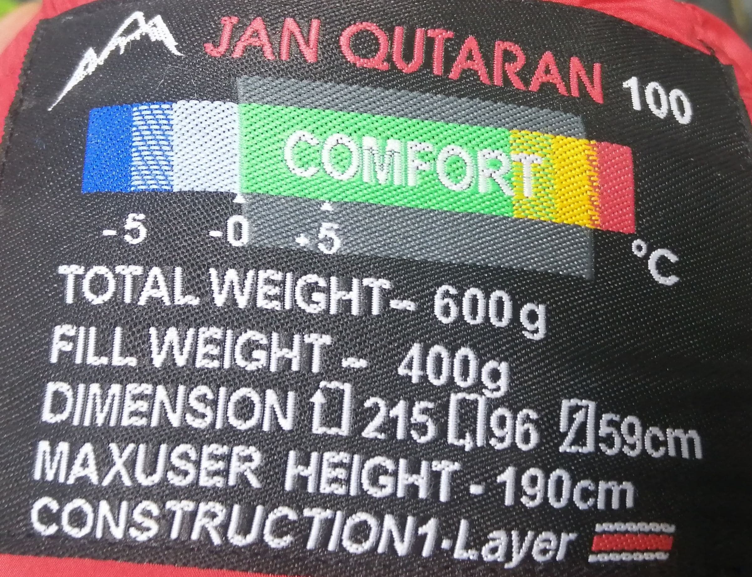 کیسه خواب JAN QUTARAN 100 جدید NEW — تصویر ۳