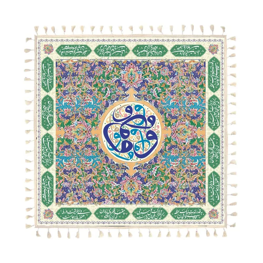 سفره پارچه ای خانگی طرح گل نگارگری