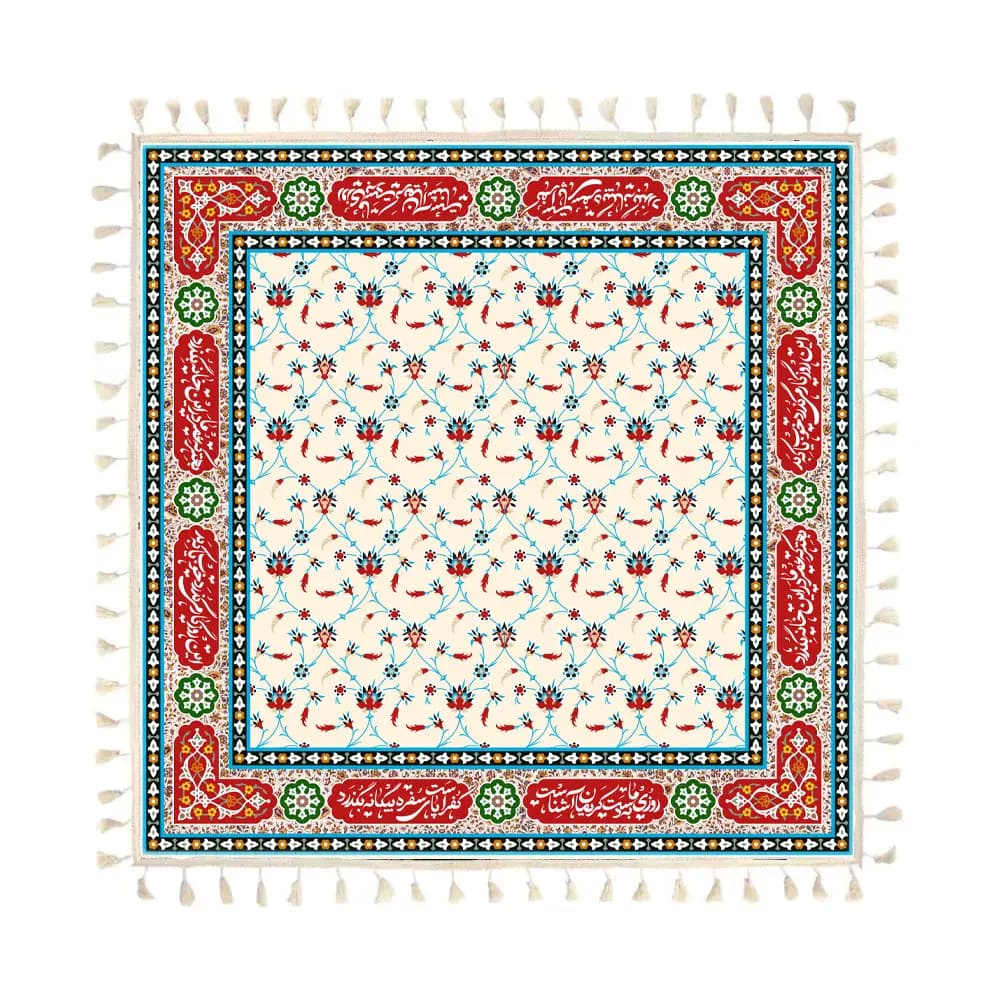 سفره پارچه ای خانگی طرح پترن گل