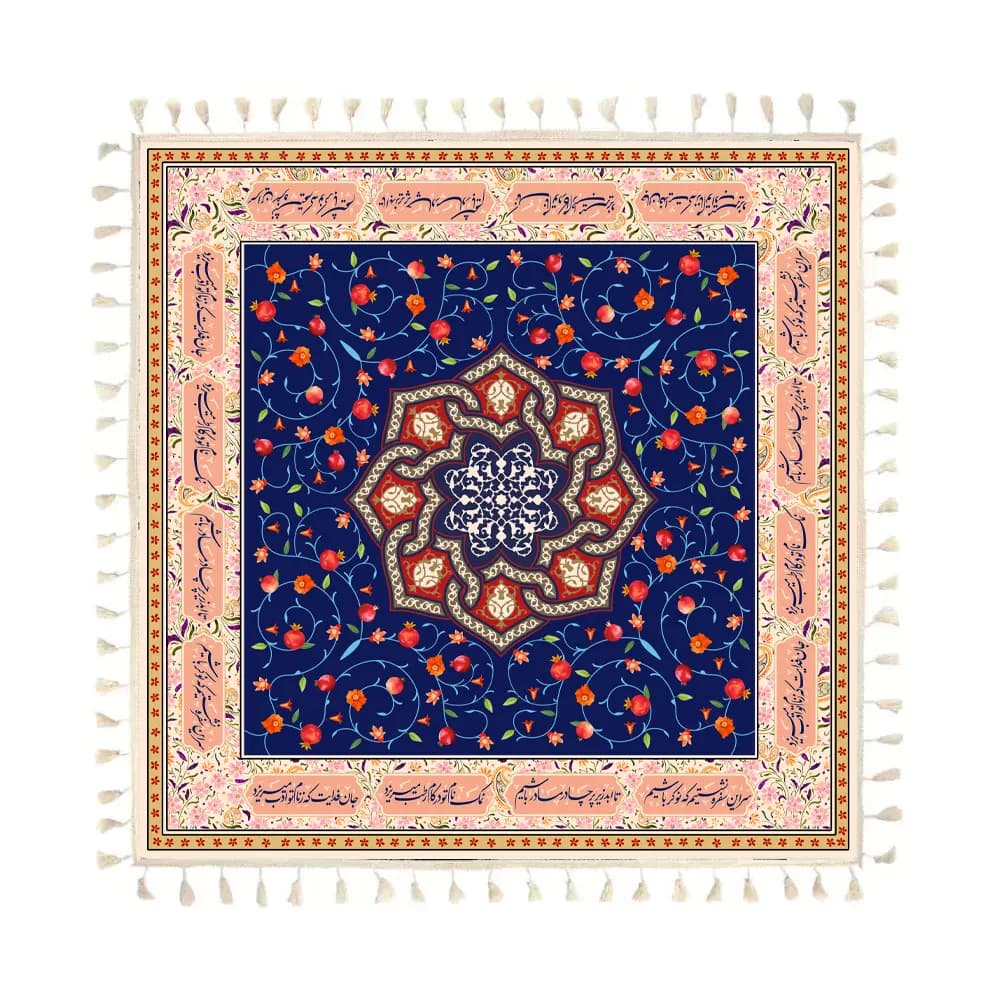 سفره پارچه ای خانگی طرح باغ انار