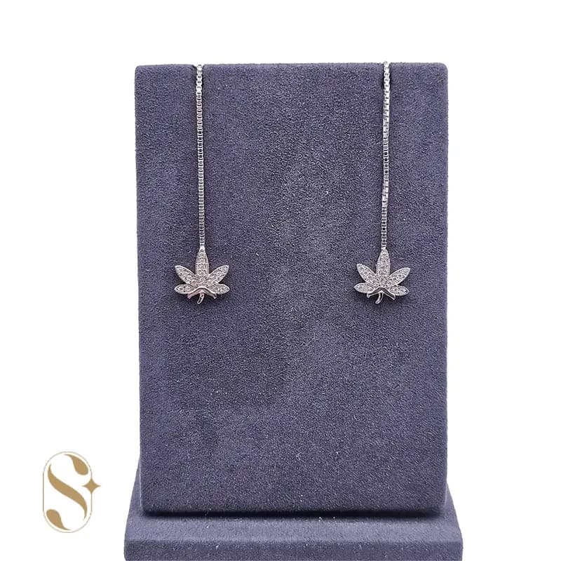 گوشواره نقره زنانه بخیه میکرو کد SilverSet-G0038
