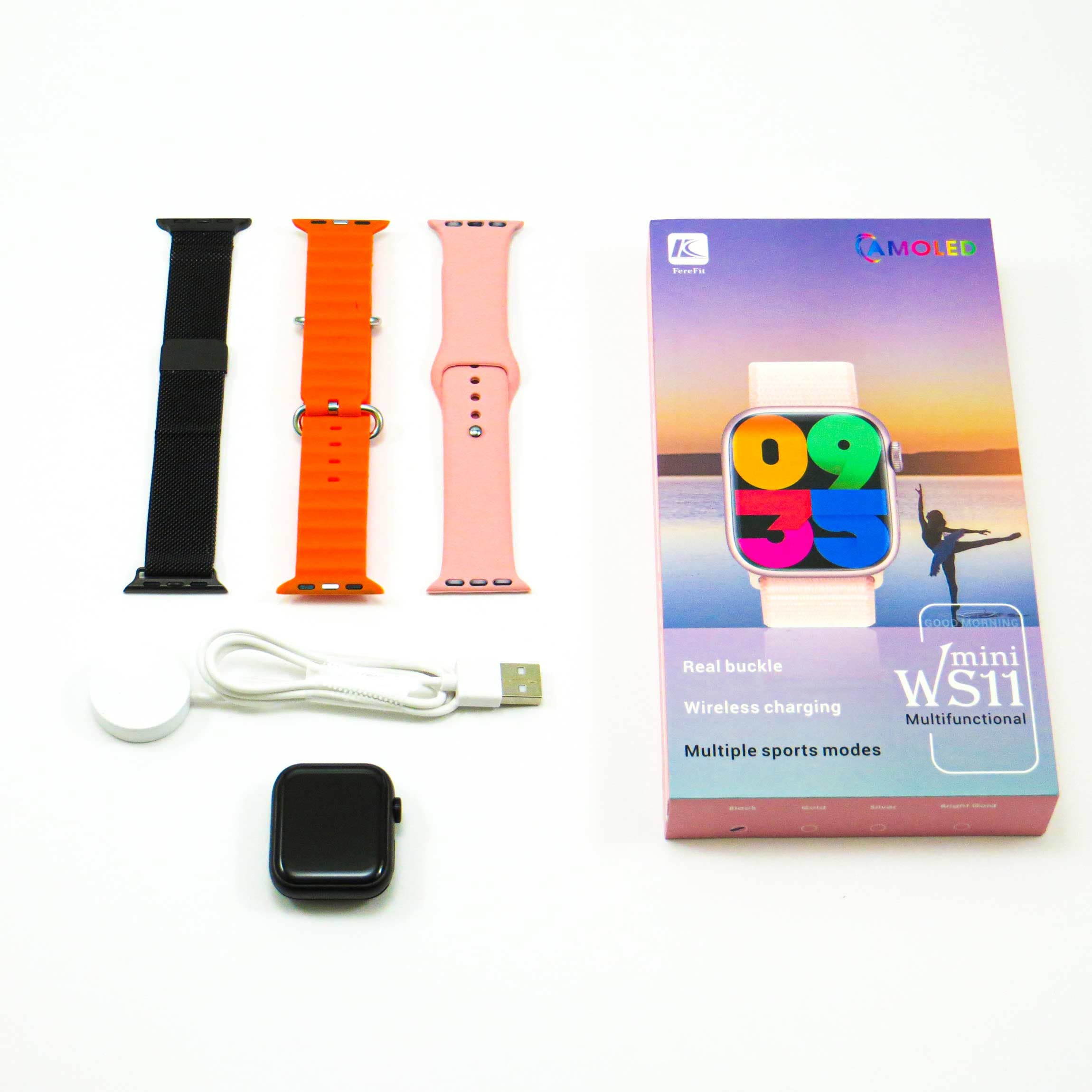 ساعت هوشمند مدل WS11 mini مجموعه 3 بندی — تصویر ۵