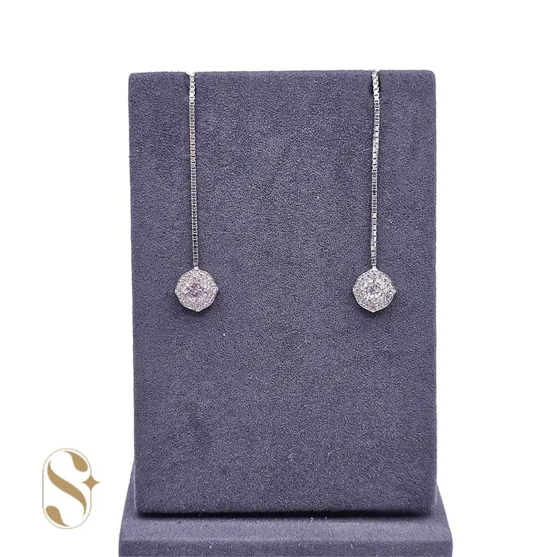 گوشواره نقره زنانه بخیه میکرو کد SilverSet-G0036