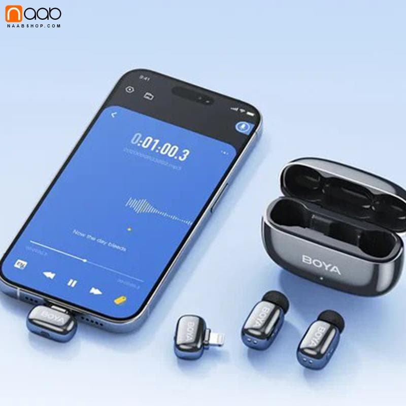 میکروفون بی سیم بویا BOYA mini 2-02 TYPE C Silver — تصویر ۸