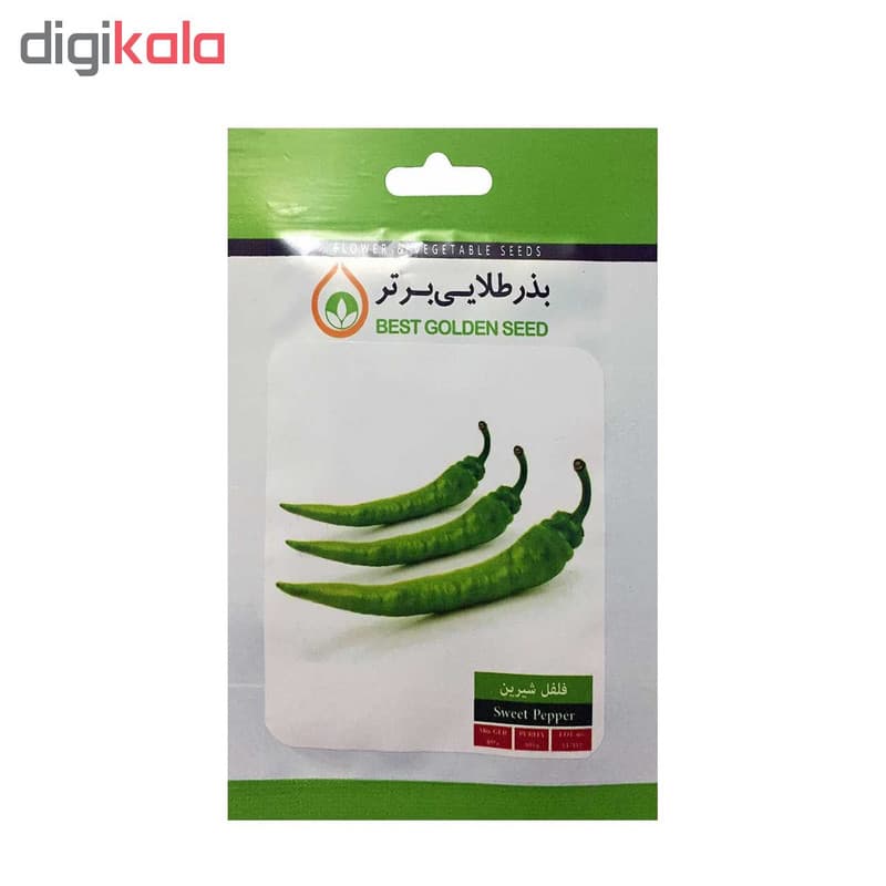 بذر فلفل قلمی شیرین بذر طلایی برتر کد BZT-60 — تصویر ۲
